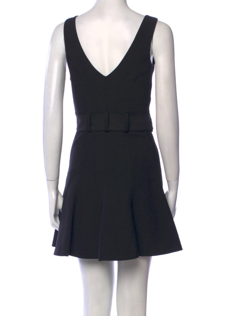 cinq a sept Black V-Neck Belted Mini Dress - Picture 3 of 3
